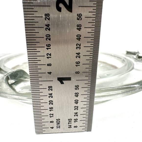 Vintage Clear Glass Ashtray Sunburst Pattern Mid Century 5.75" Round - Picture 4 of 6